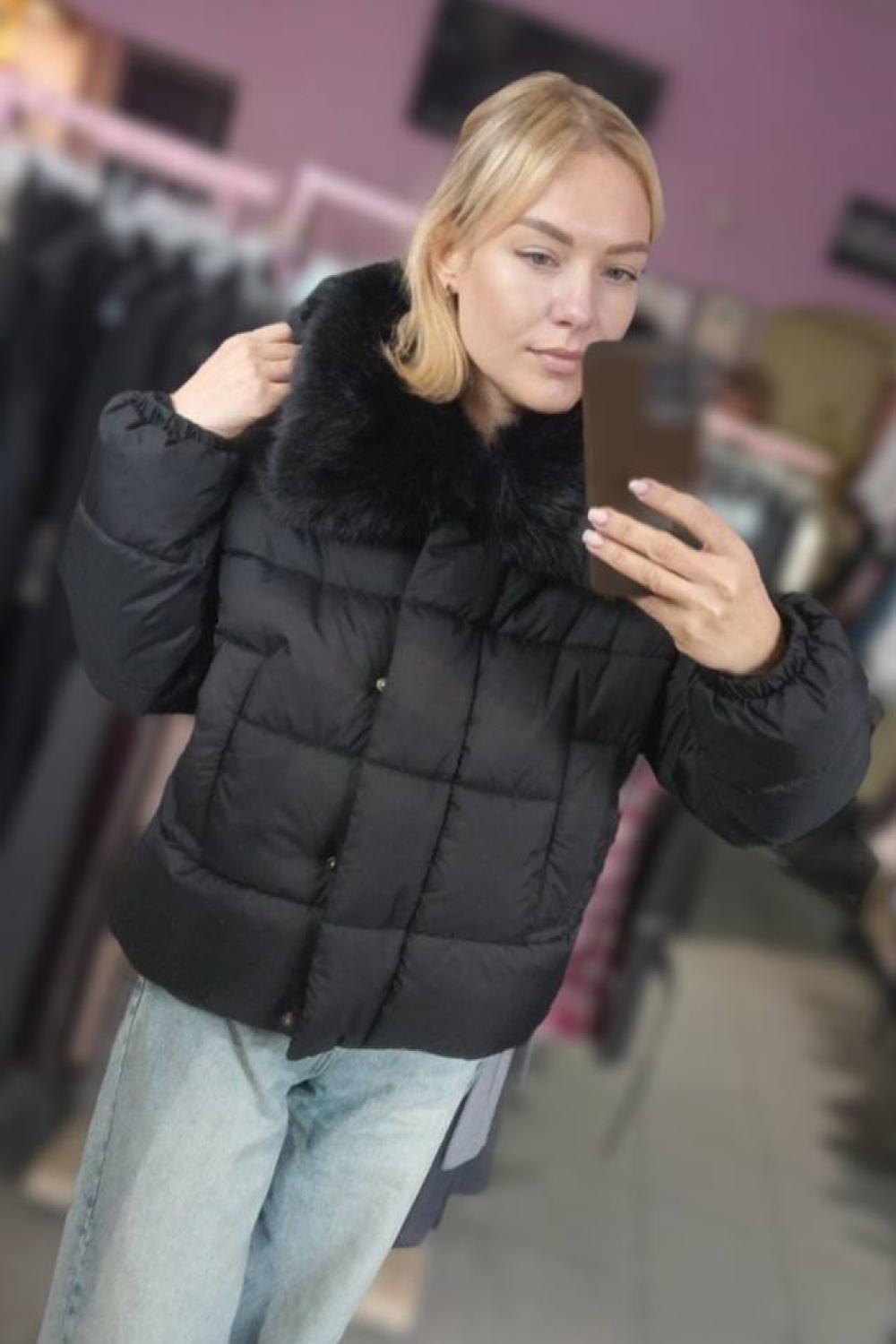 Black winter jacket for women
