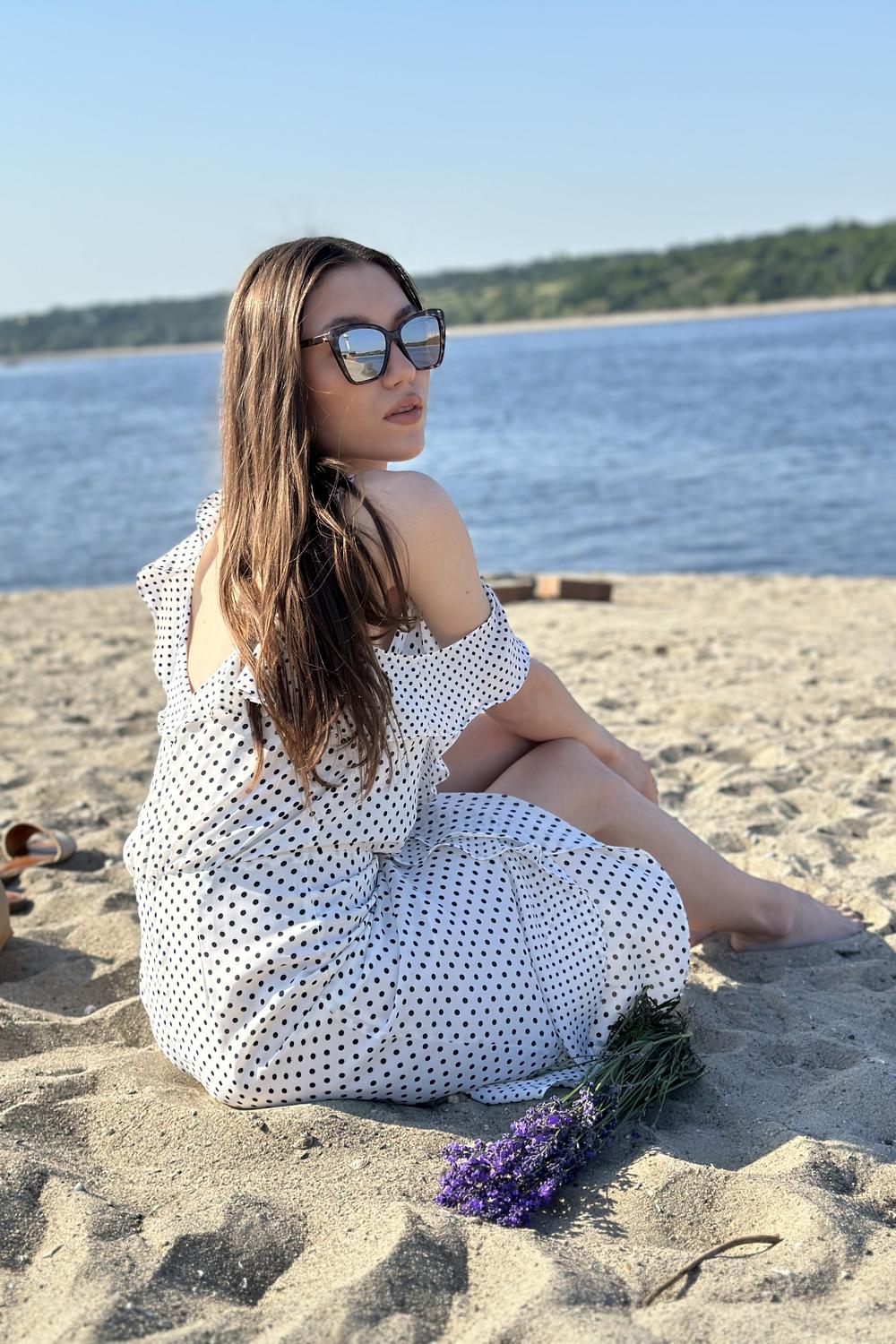 Sundress chiffon in peas SS19-122