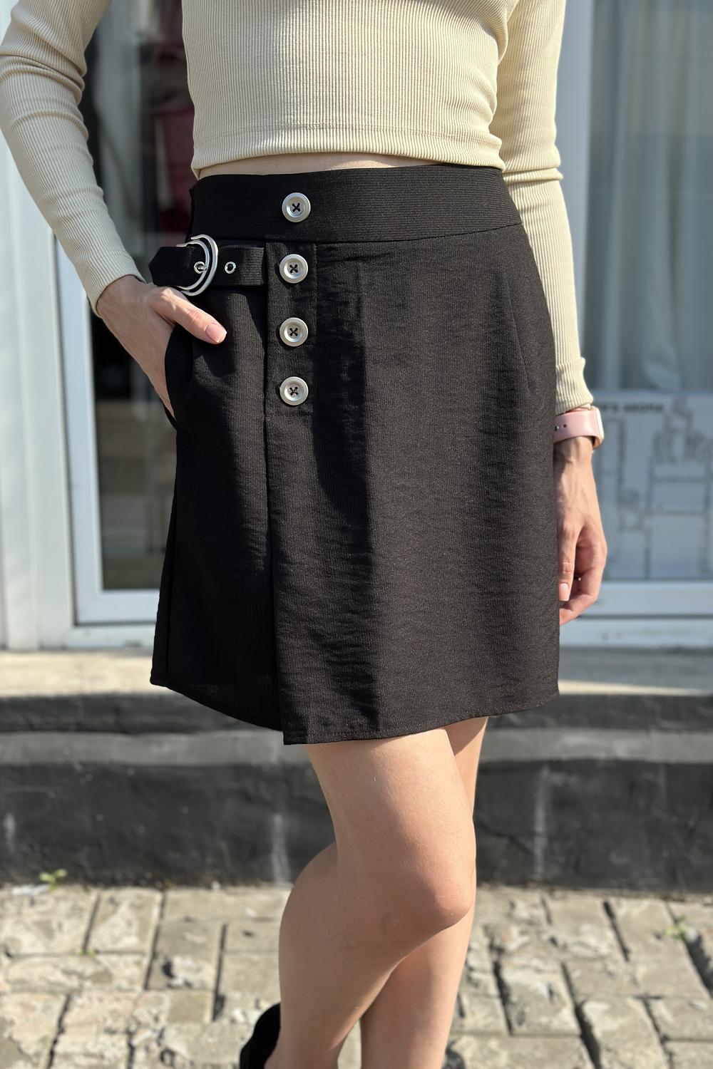Спідниця чорна міні 19PE305 YUKA PARIS