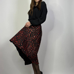 Pleated skirt with red IMPERIAL stars
