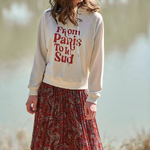 Red pleated skirt 22AH018-2-K-Realiz
