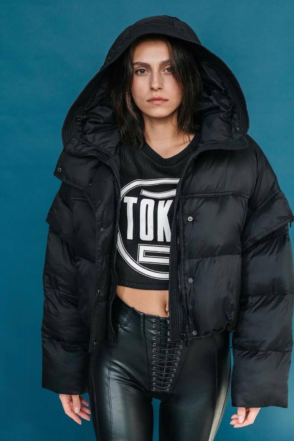 Short black jacket-vest black