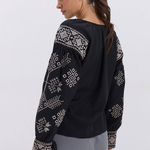 Black embroidery