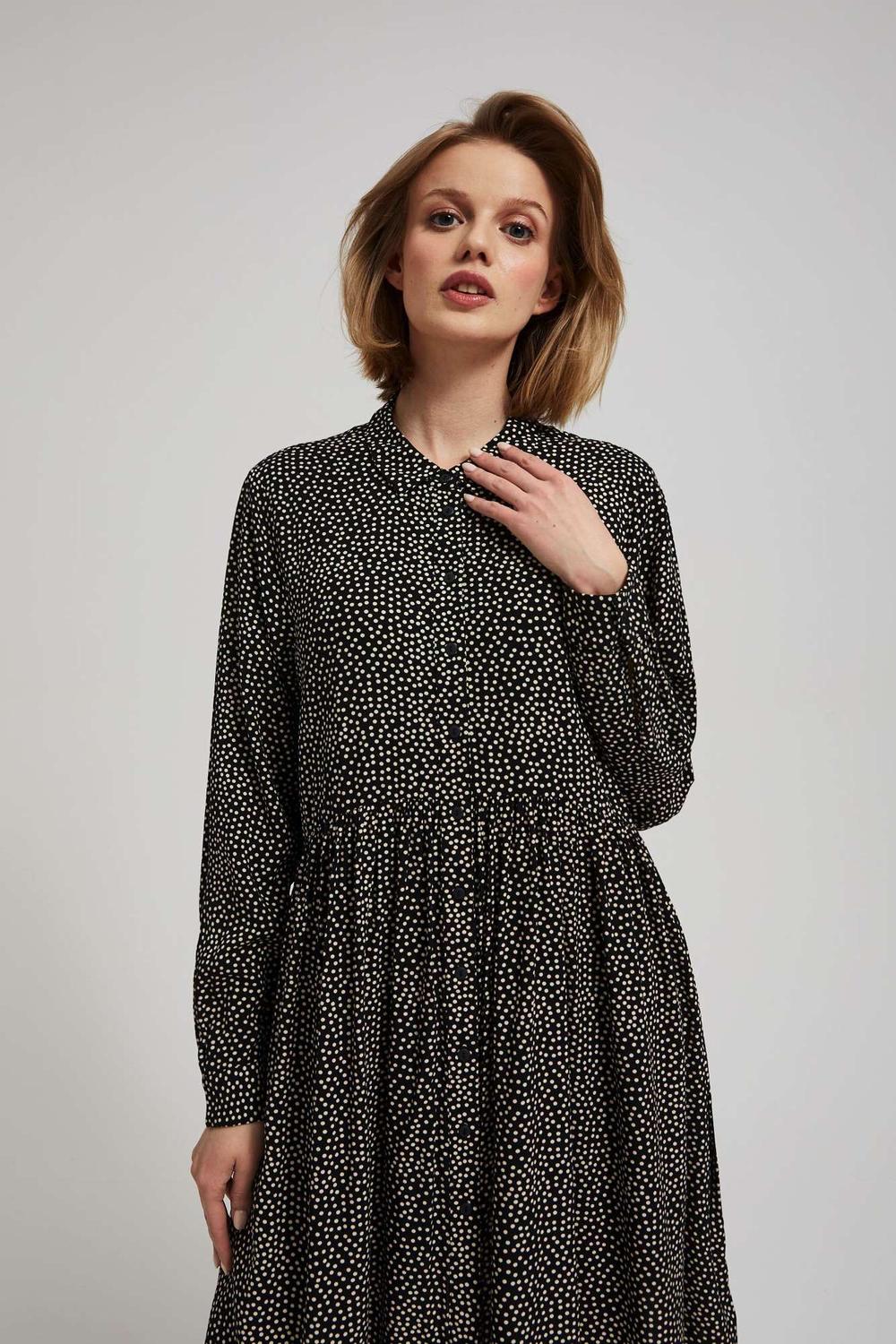 Black printed dress Z-SU-4203 MOODO