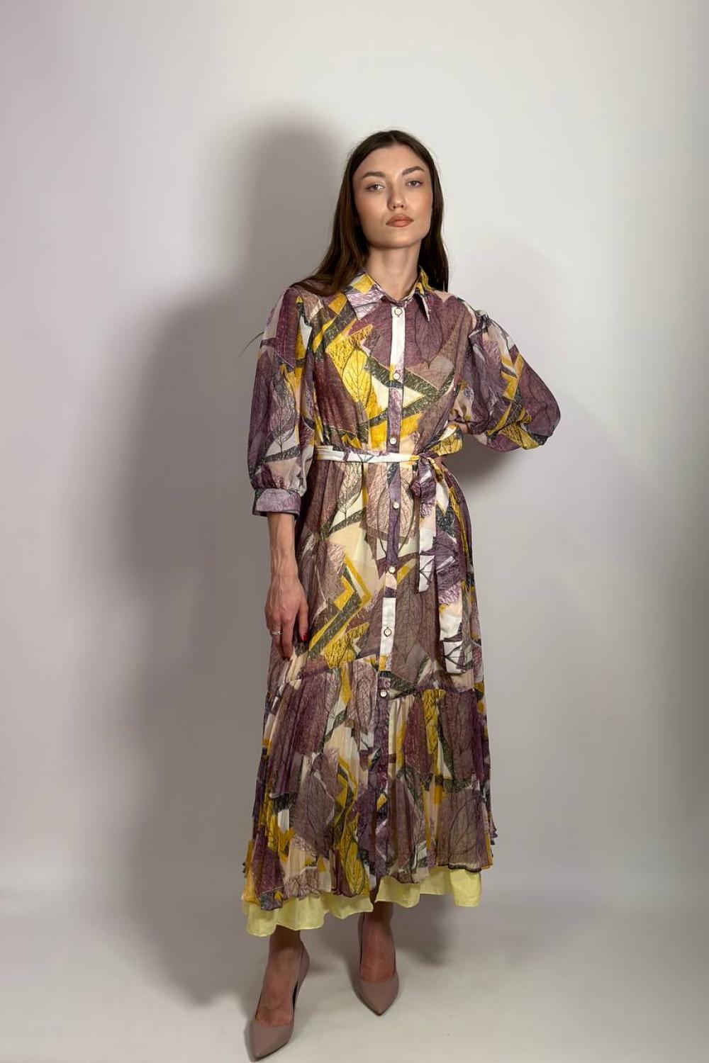 Printed shirt dress 07008 MAXA