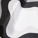 A white and black silk scarf MOODO