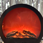Decorative LED fireplace 25*9*23 cm, battery operated. Living flame effect
