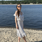 Sundress chiffon in peas SS19-122