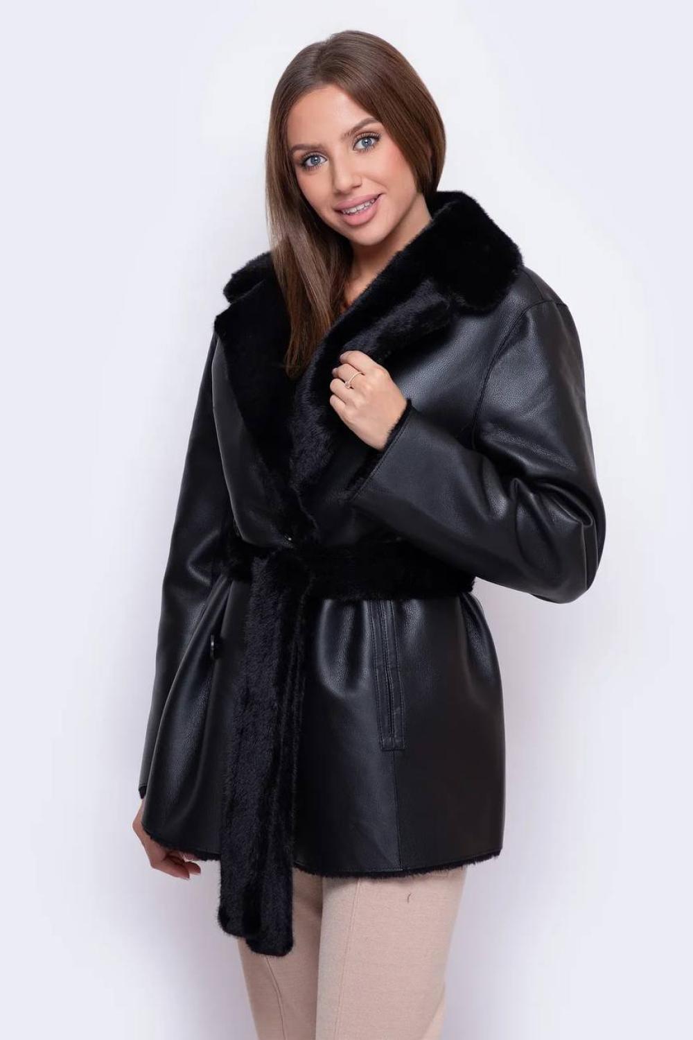 The eco-fur sheepskin coat