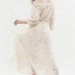 Chiffon dress with embroidery 07061 MAXA