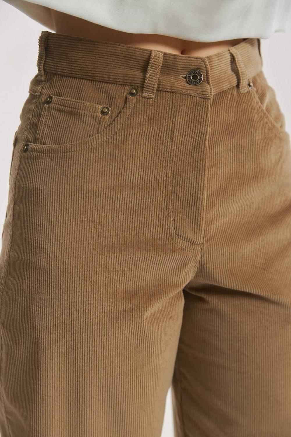 Wide pants with pleats