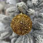 Christmas tree ball 31 cm, with shiny gold powder