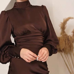Choco dress with open back 487_choco