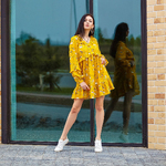 Yellow dress Artmon 1247.1