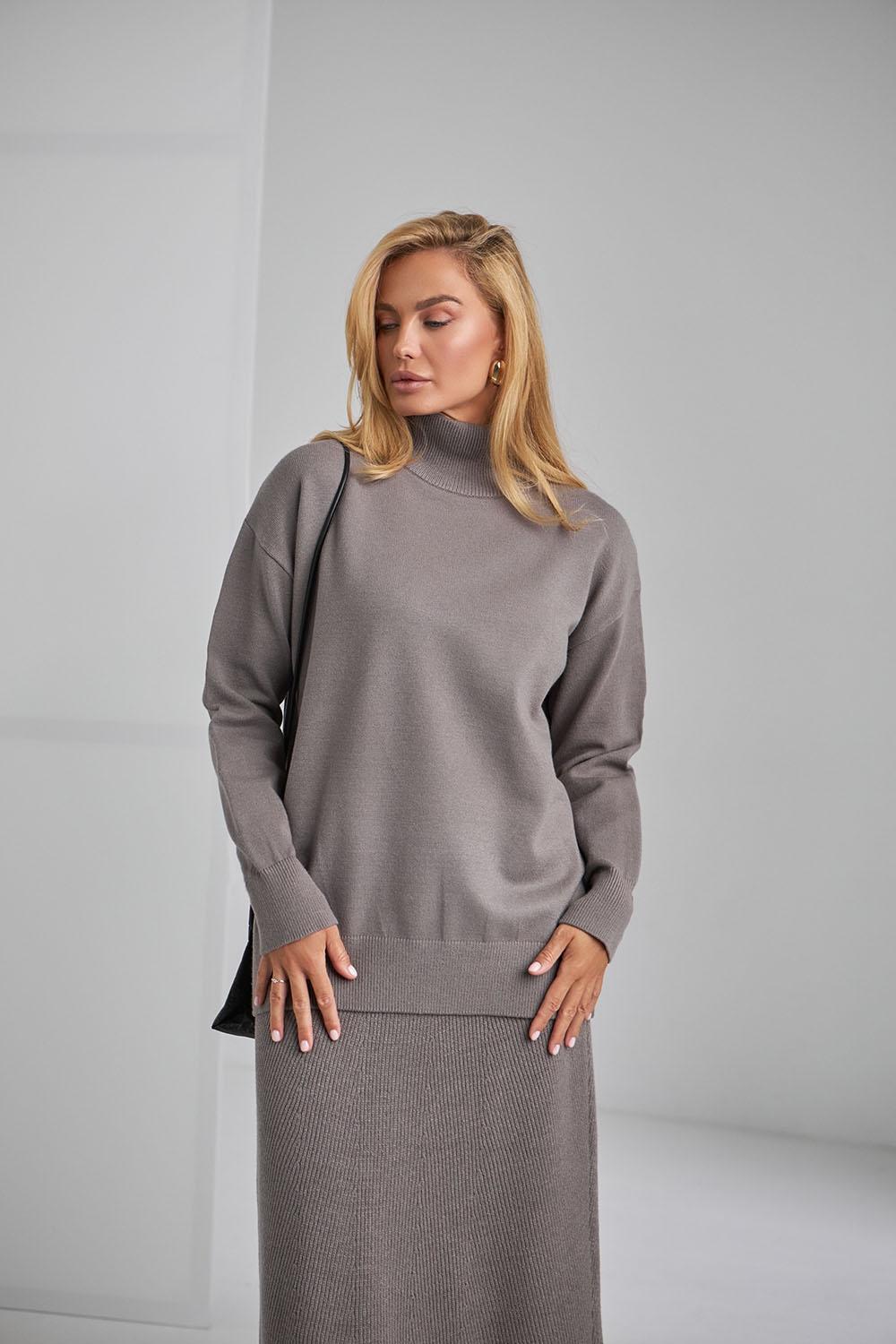 Golf jumper in taupe color 2528 BELLISE