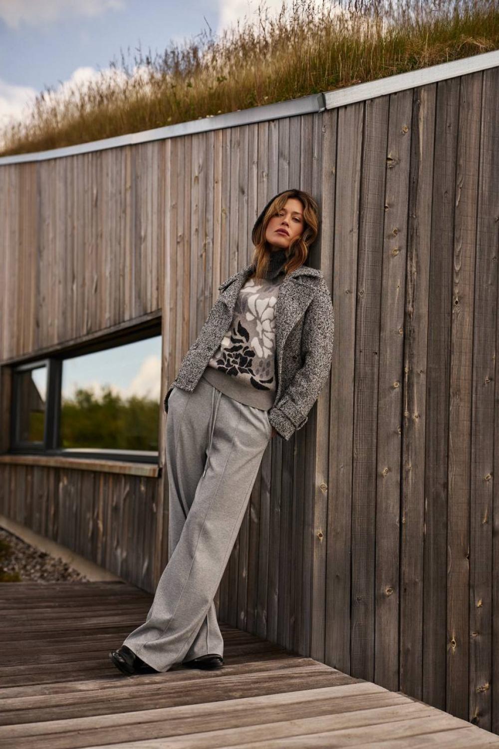 Grey plaid pants