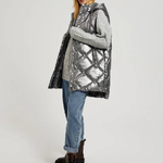 Warm gray vest extended