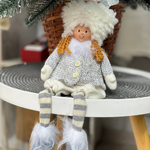 Christmas soft toy / Children in reindeer hats, 38 cm