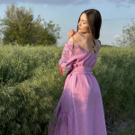 Сукня-вишиванка рожева Троянди