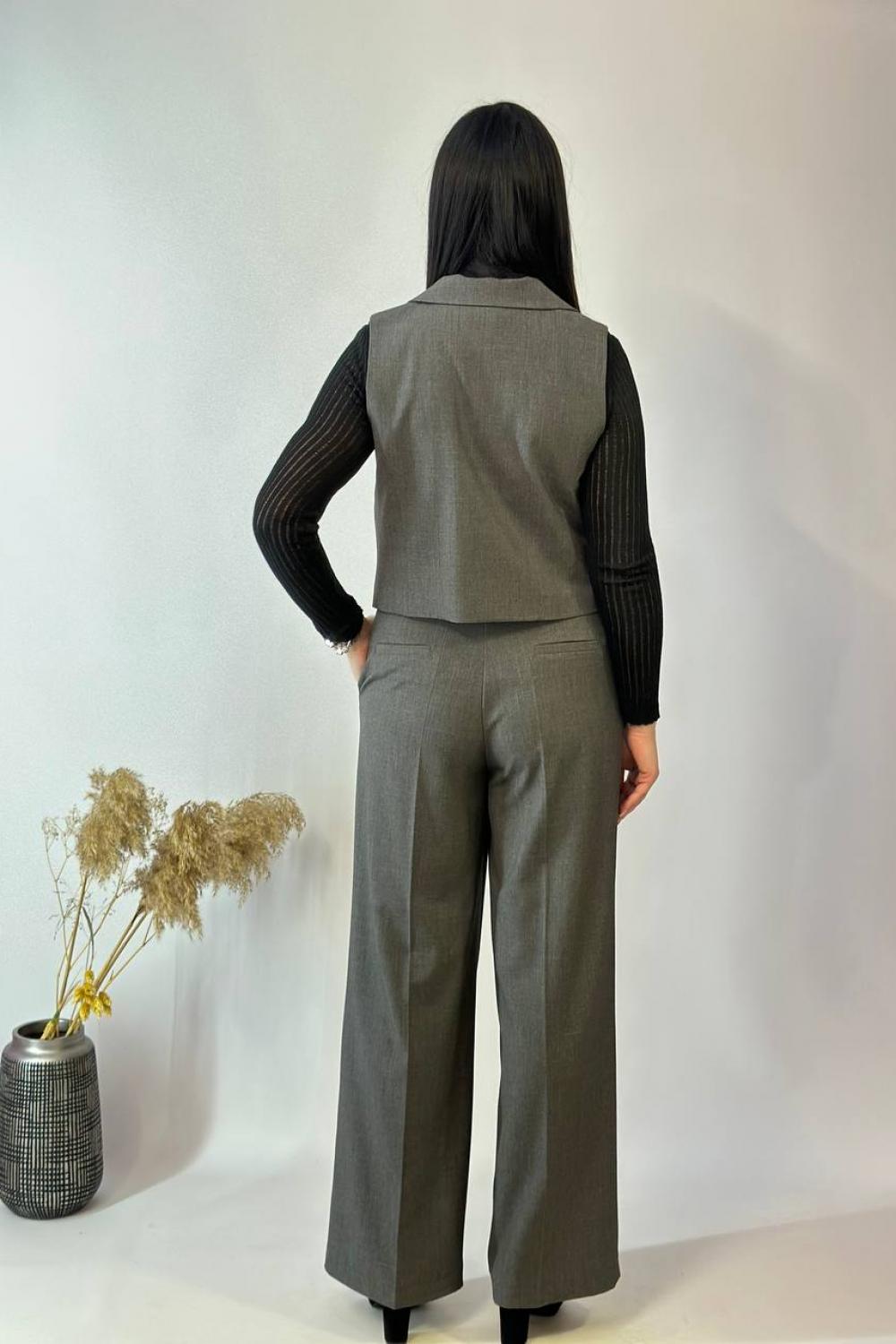 Suit women's classic graphite vest and trousers 337-01 HARDY