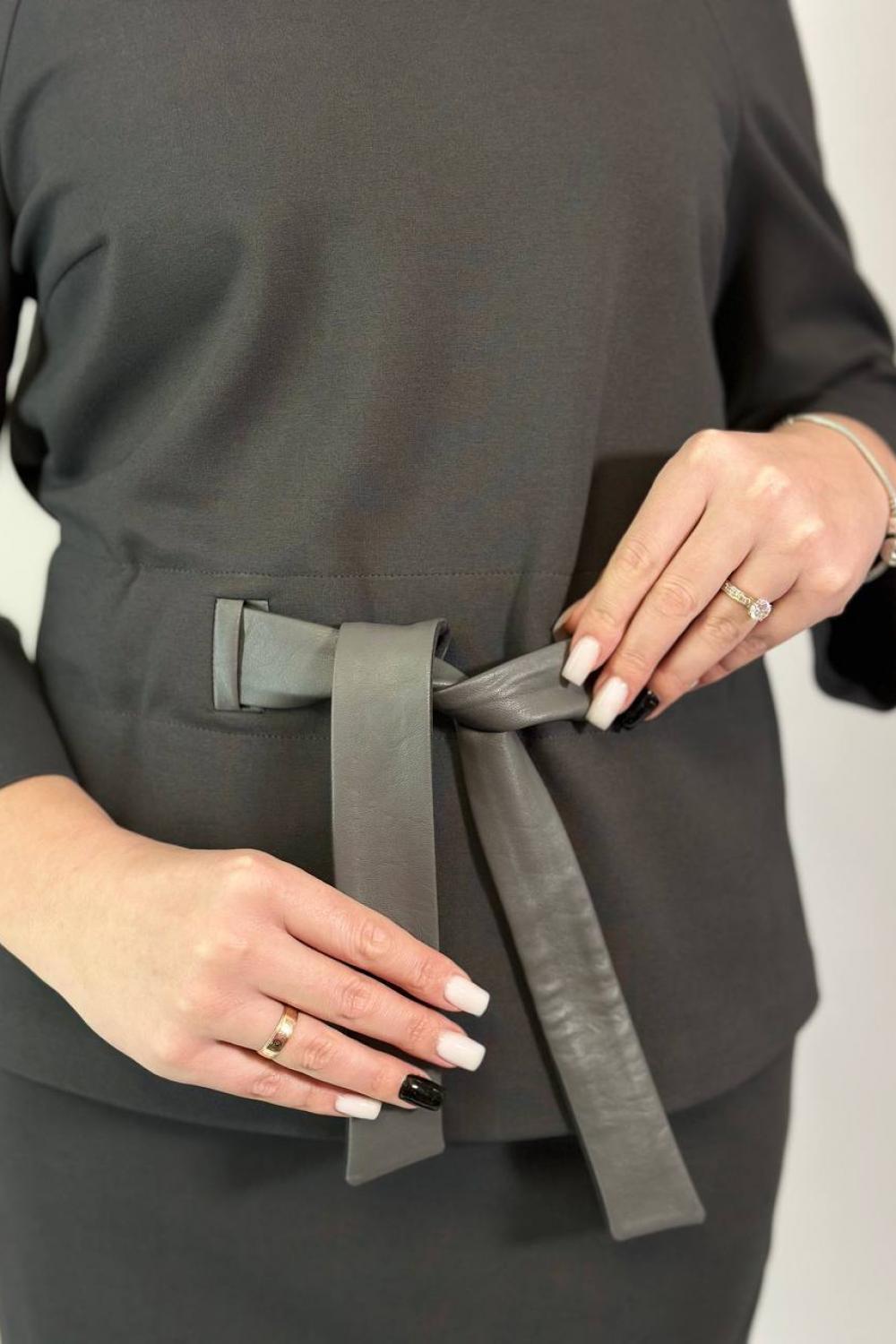 Women's graphite suit with skirt PS KV-3702 Petro Soroka
