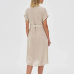 Shirt dress in beige