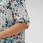 Green blouse in floral print