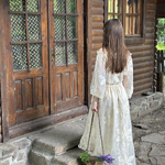 Chiffon dress with embroidery 07061 MAXA