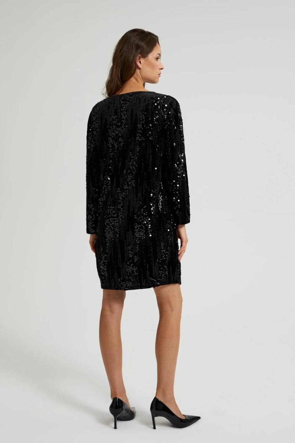 Black sequin mini dress Z-SU-4543-L-realiz