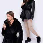 The eco-fur sheepskin coat