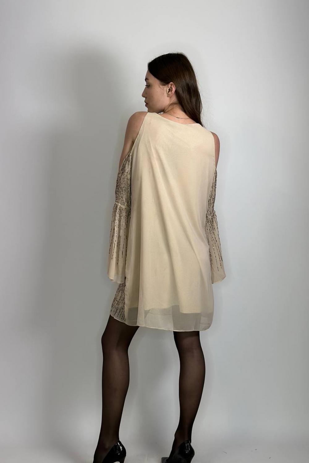 Short cocktail dress with stones Faust couture B-1074