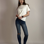 Skinny jeans with a cut Moodo L-JE-2804