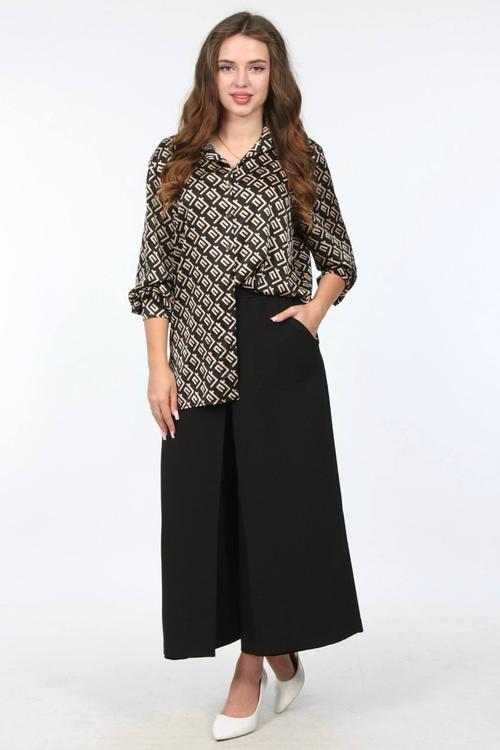 Wide-leg skirt trousers