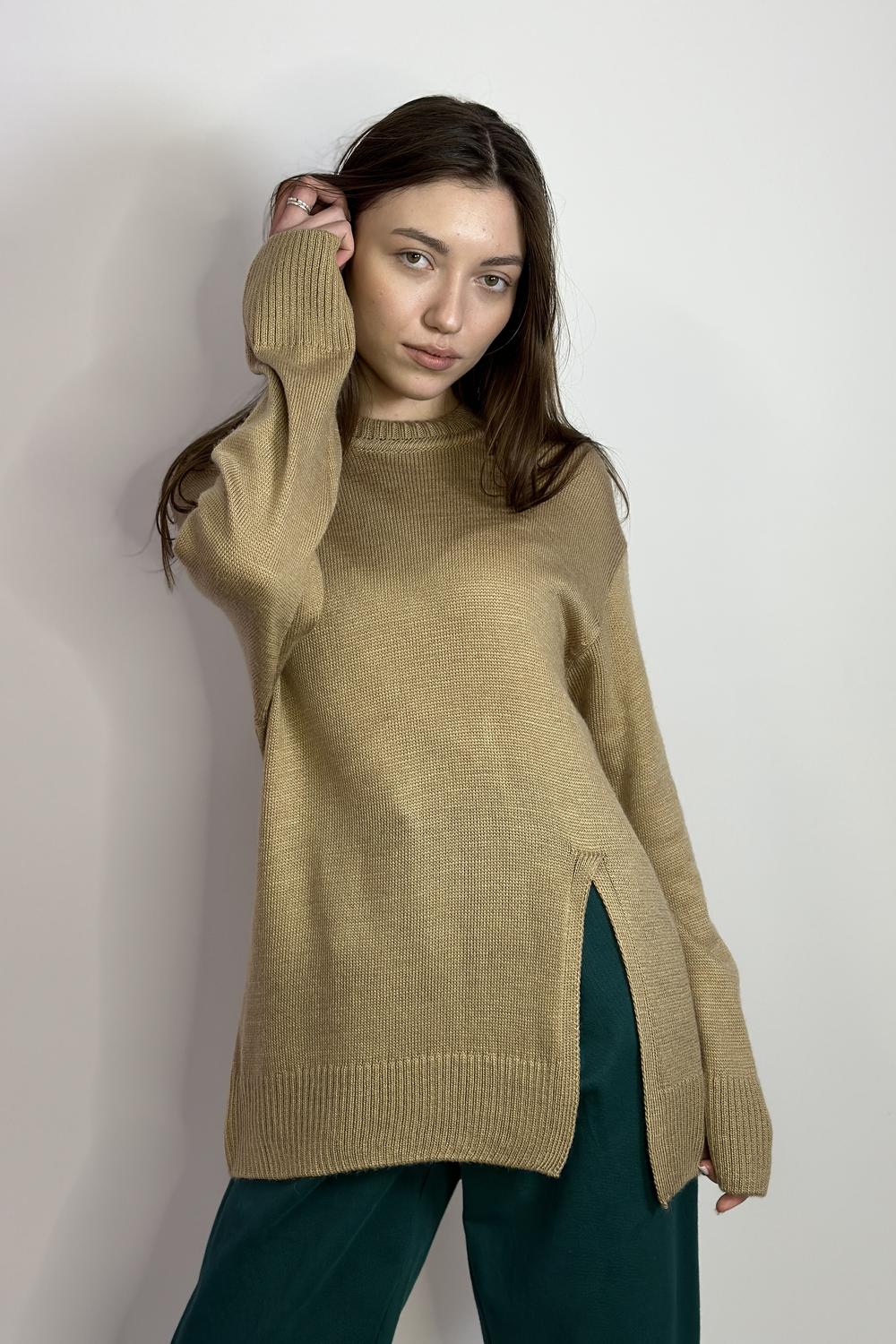 Jumper with camel cut STIMMA