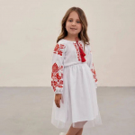 Embroidered dress for a girl Birds MEREZHKA
