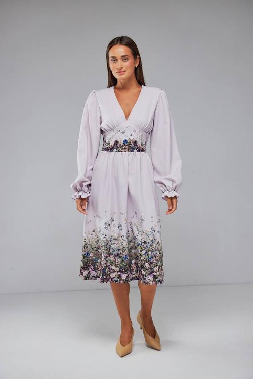 Floral print dress festive