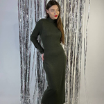 Сукня трикотажна оливкова 22AH096 LAURA+MAX
