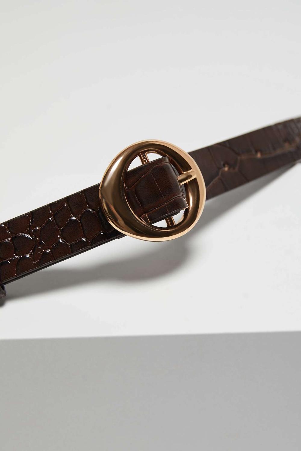 Brown eco-leather belt for women Z-PA-4201 MOODO