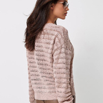 Openwork jumper in powder color