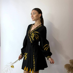 Сукня чорна з золотими вишитими колосками