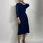Pleated chiffon dress 22AH078