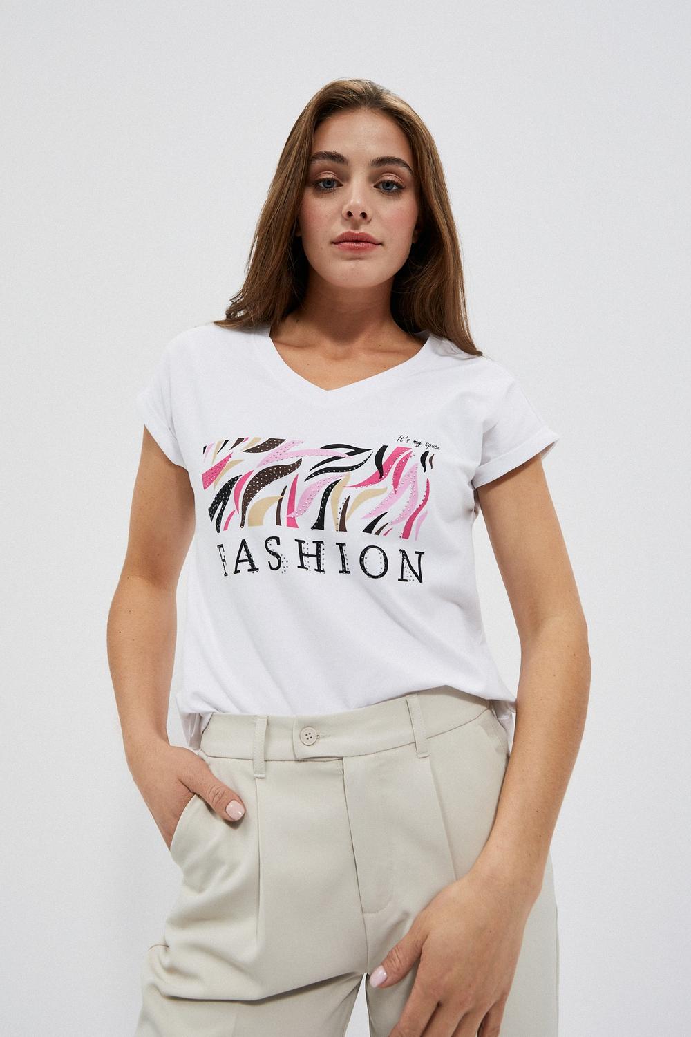 White T-shirt L-TS-4004 Moodo