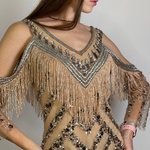 Short openwork dress with stones Faust couture 692