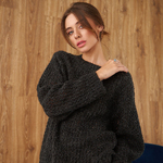 Джемпер ажурний графітовий Bellise 2329