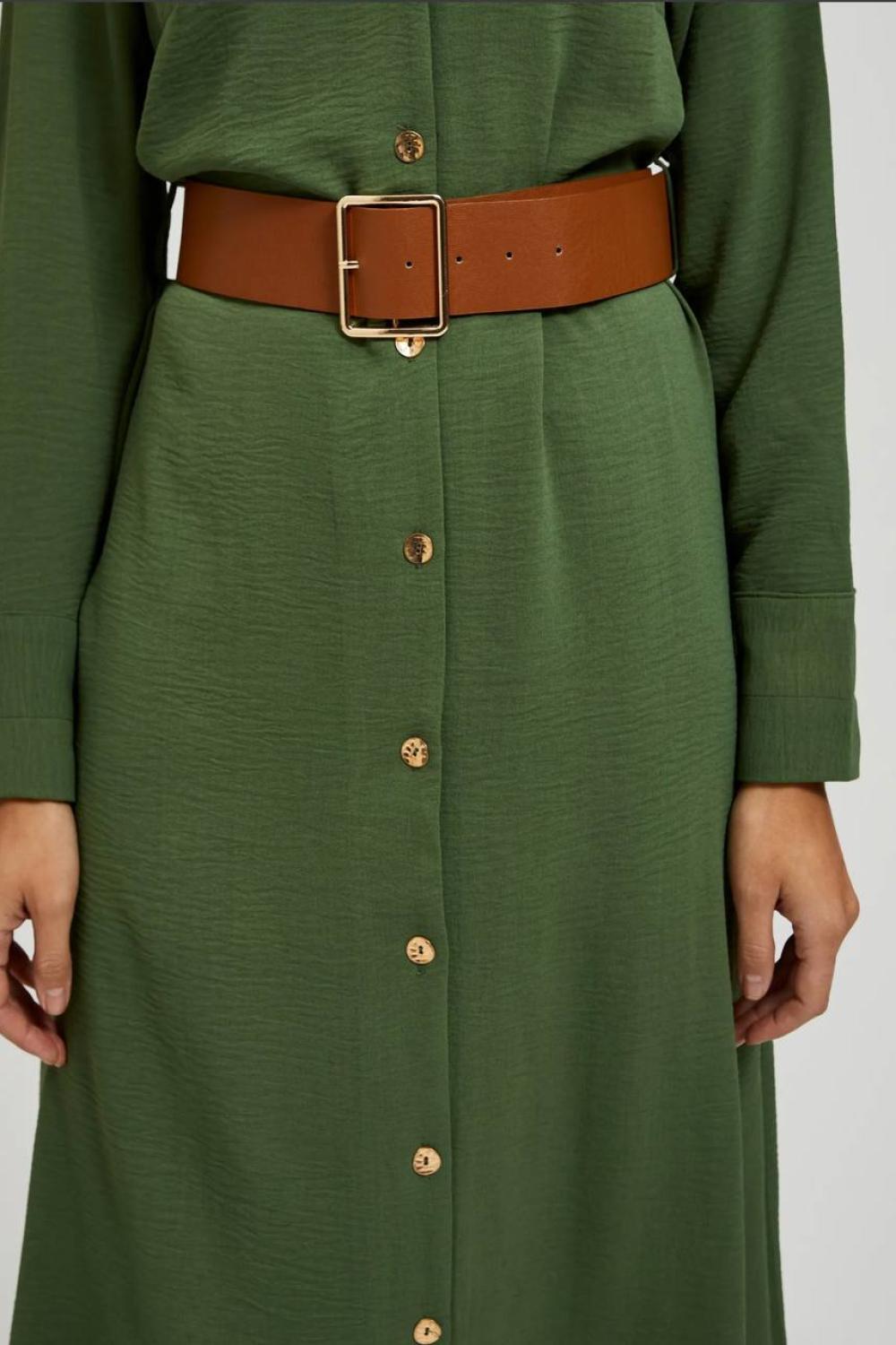 Khaki shirt dress MOODO