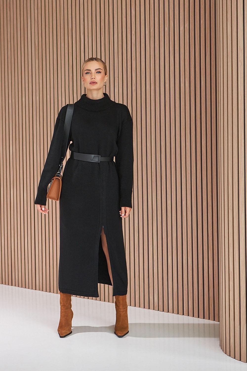 Сукня чорна трикотажна 2446 Bellise