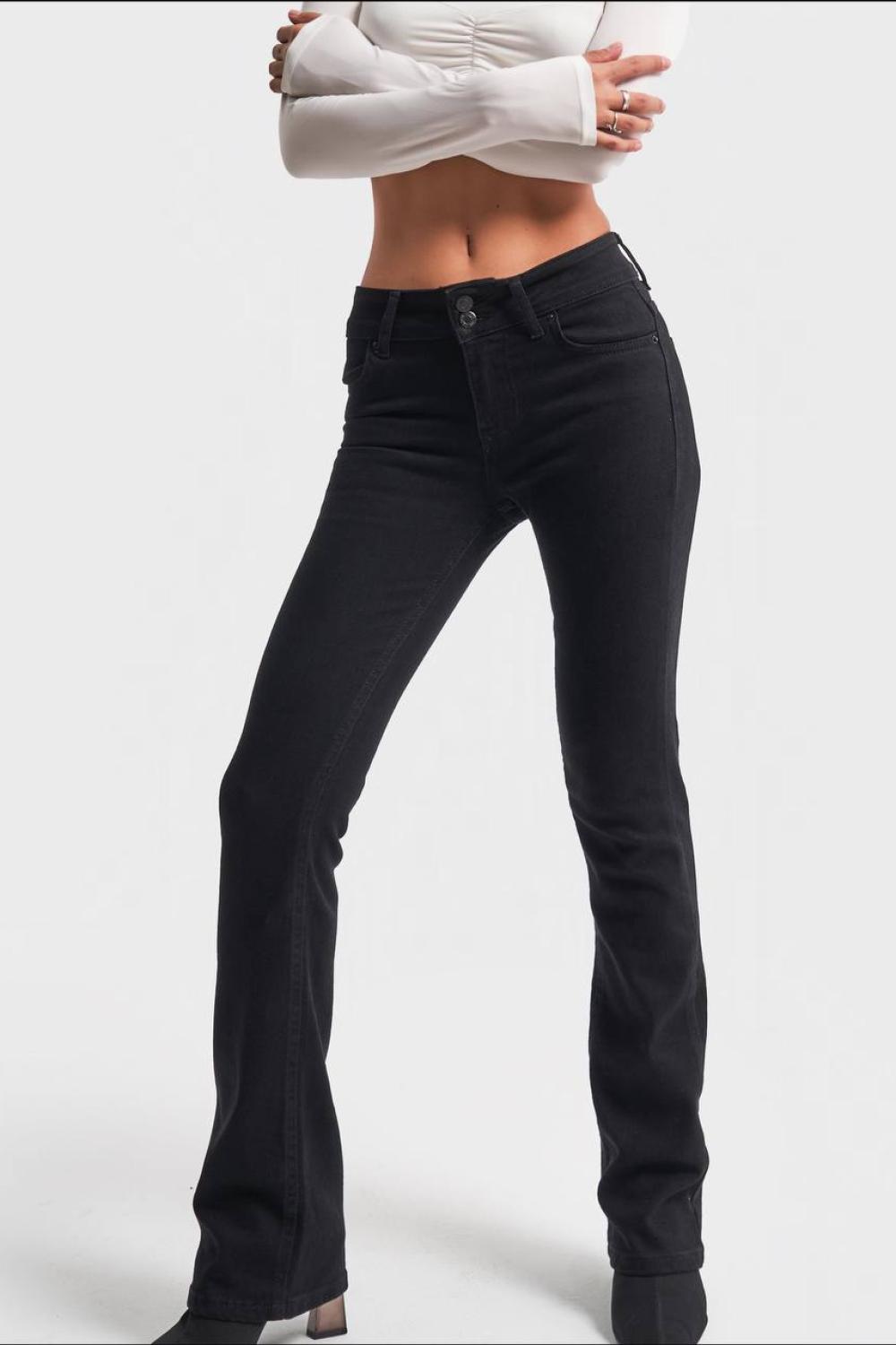 Black flared jeans