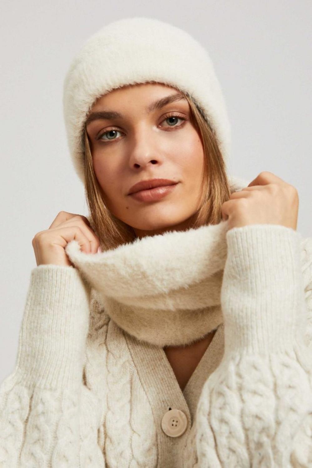 Scarf-snood women's angora milk