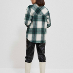 Green checked shirt jacket