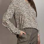 Blouse olive printed Z-KO-3300 MOODO